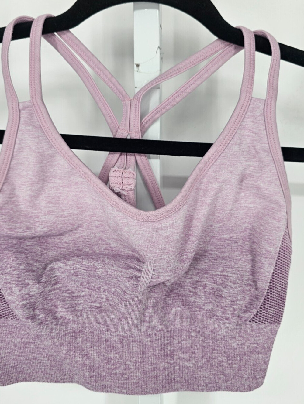Active Life Womens Sz M High Impact Racerback Sports Bra Ombre Light Purple